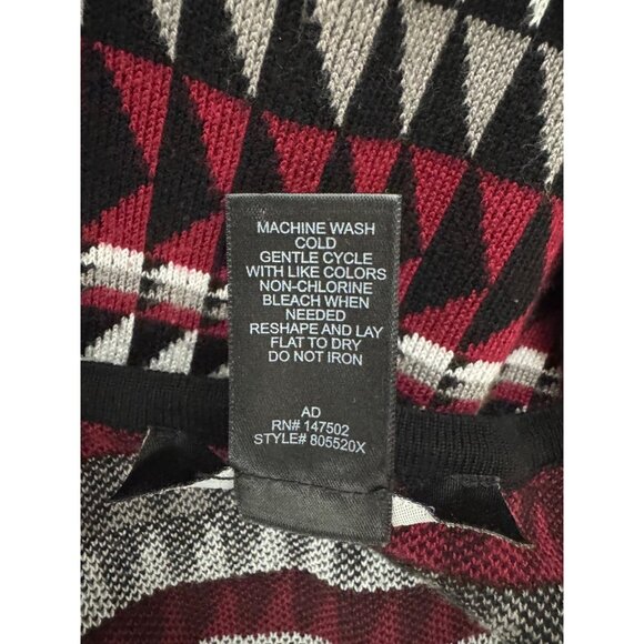 Ashley Stewart Geometric Print Soft Knit Bodycon Sweater Dress Size 14/16 Sheath - Picture 6 of 7